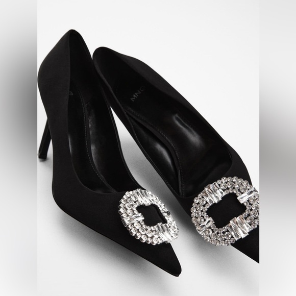 MANGO DONA RHINESTONE HEEL SHOES BLOGGER’S FAVORITE - Picture 6 of 11